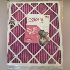 3 Pack - Colorfil HVAC filters 20x24x1  MERV 8